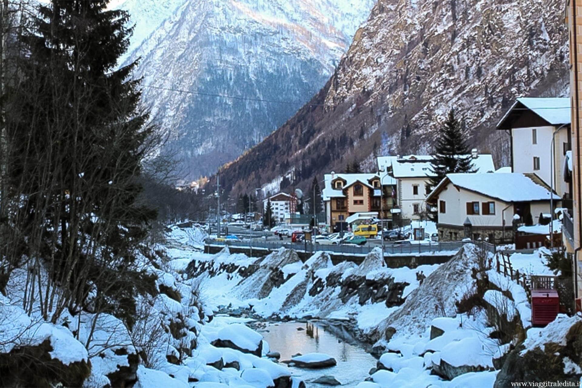 Confine esterno di Alagna lungo il fiume Sesia alagna