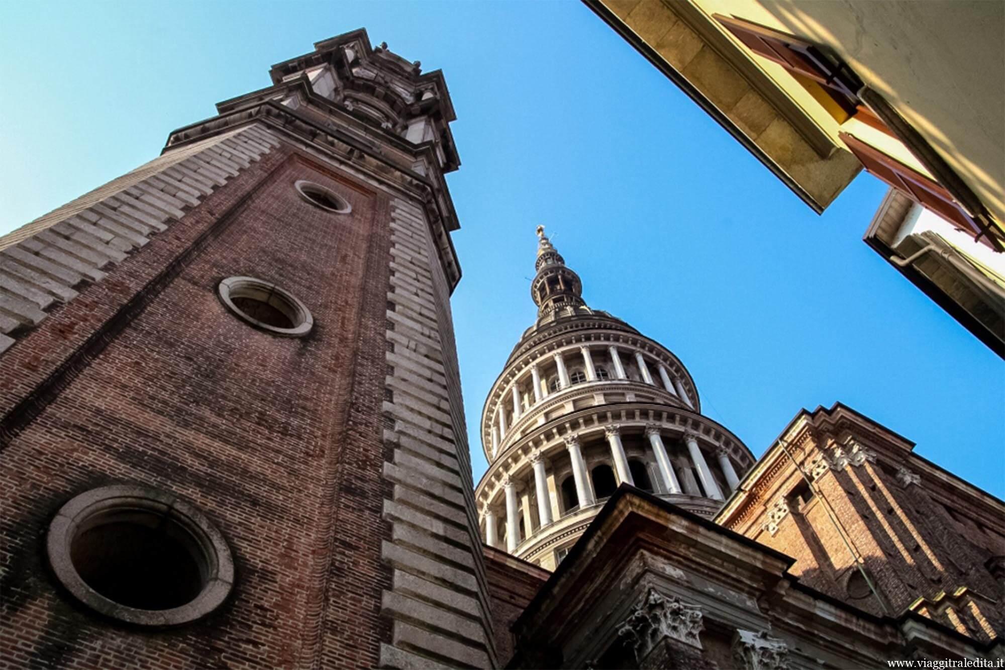 Il campanile e parte della cupola della Basilica di San Gaudenzio novara